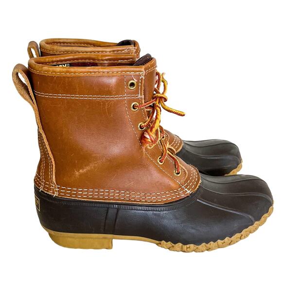 Vintage LL Bean Gore Tex Bean Boots Thinsulate Duck Womens 9 Made in USA 90s - Picture 3 of 15